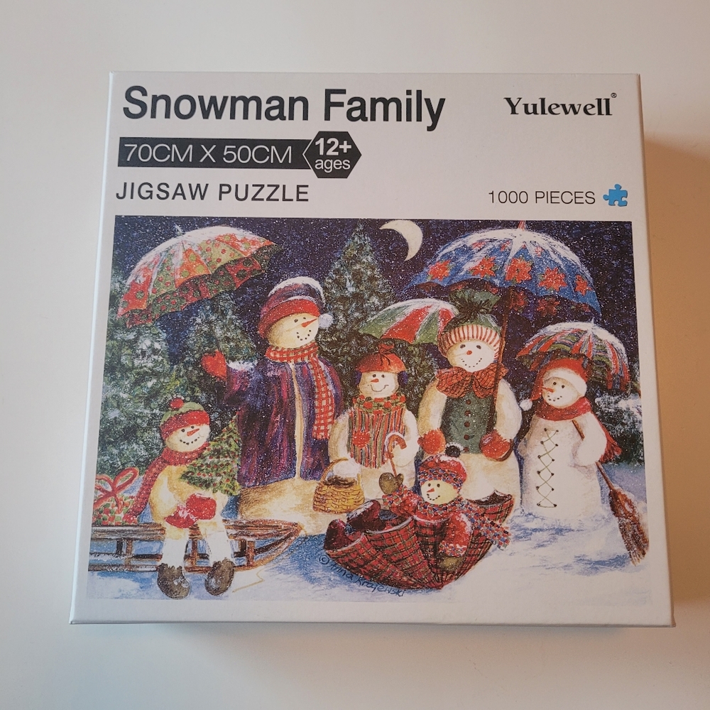 1000 pieces puzzle Snowman family